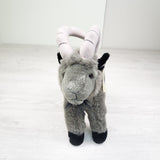 NEW - Vintage 1999 Plushland Mountain Longhorn Goat Grey Plush (12 Inch)