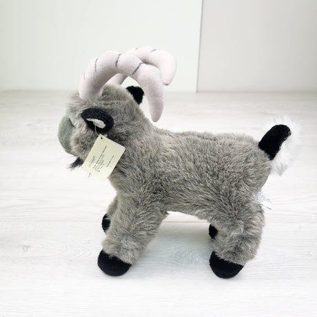 NEW - Vintage 1999 Plushland Mountain Longhorn Goat Grey Plush (12 Inch)