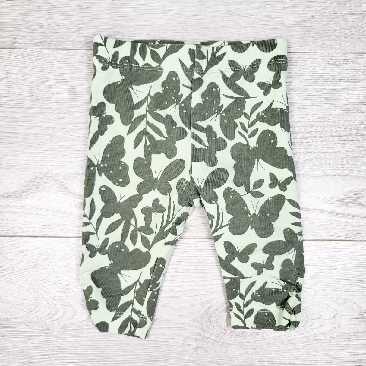 Joe green butterfly leggings. Size 3-6 months