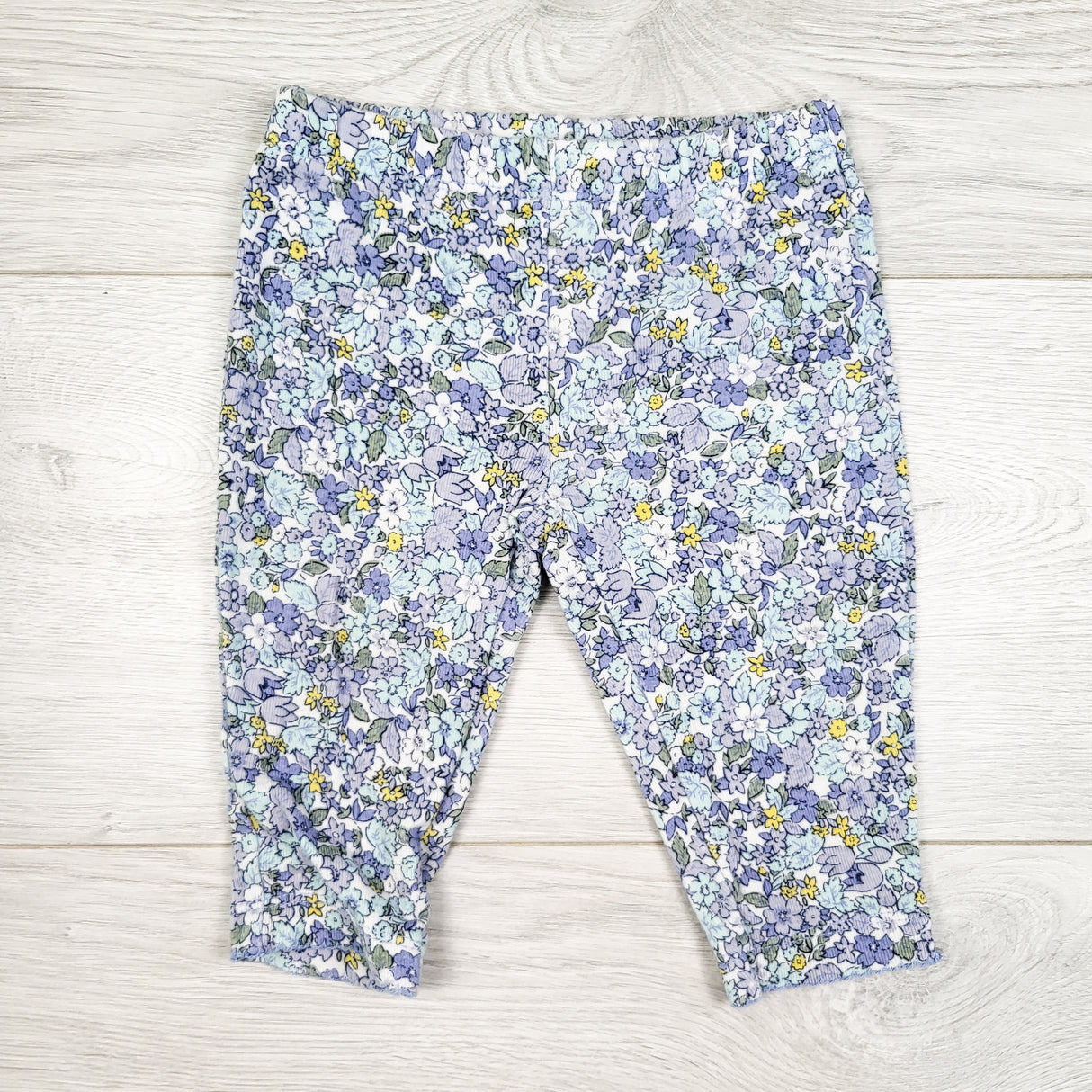 Carters blue floral print leggings. Size 3 months