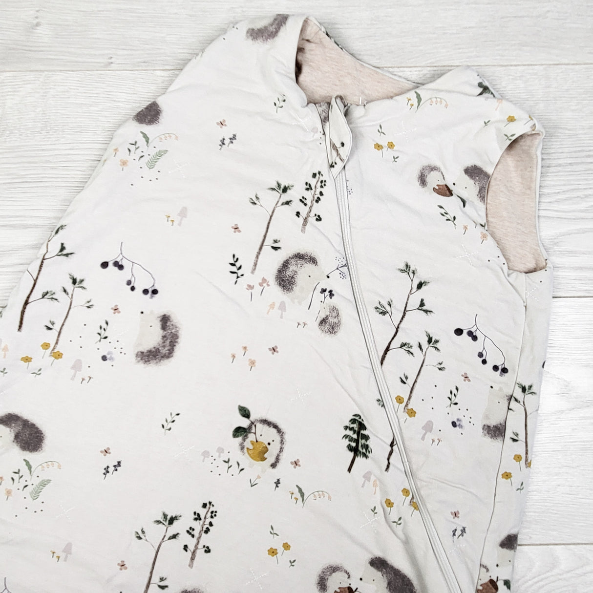 Loulou Lollipop "Hedgehog Forest" Tencel blend sleep sack. Size 18-36 months