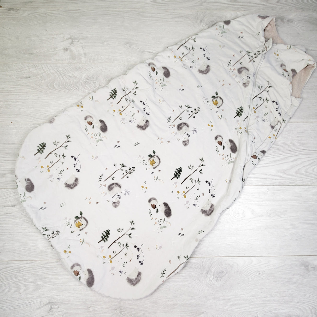Loulou Lollipop "Hedgehog Forest" Tencel blend sleep sack. Size 18-36 months