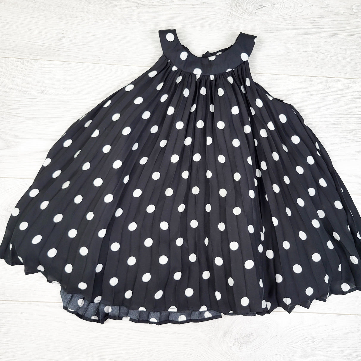 Cherokee back polka dot pleated dress. Size 18 months