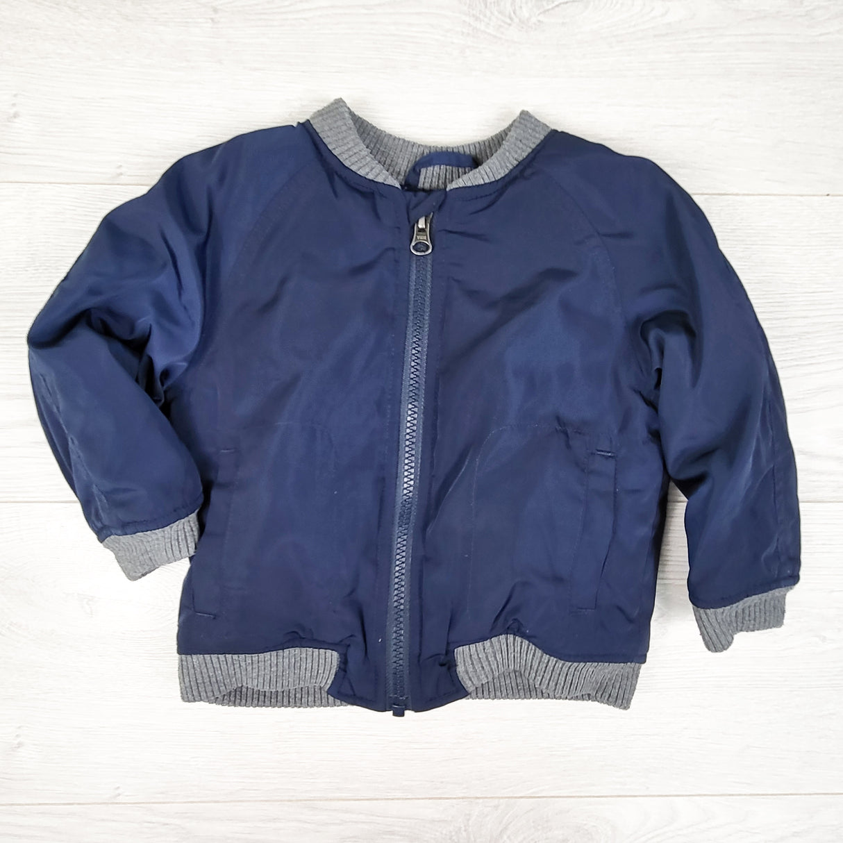 Joe Fresh navy bomber jacket. Size 12-18 months