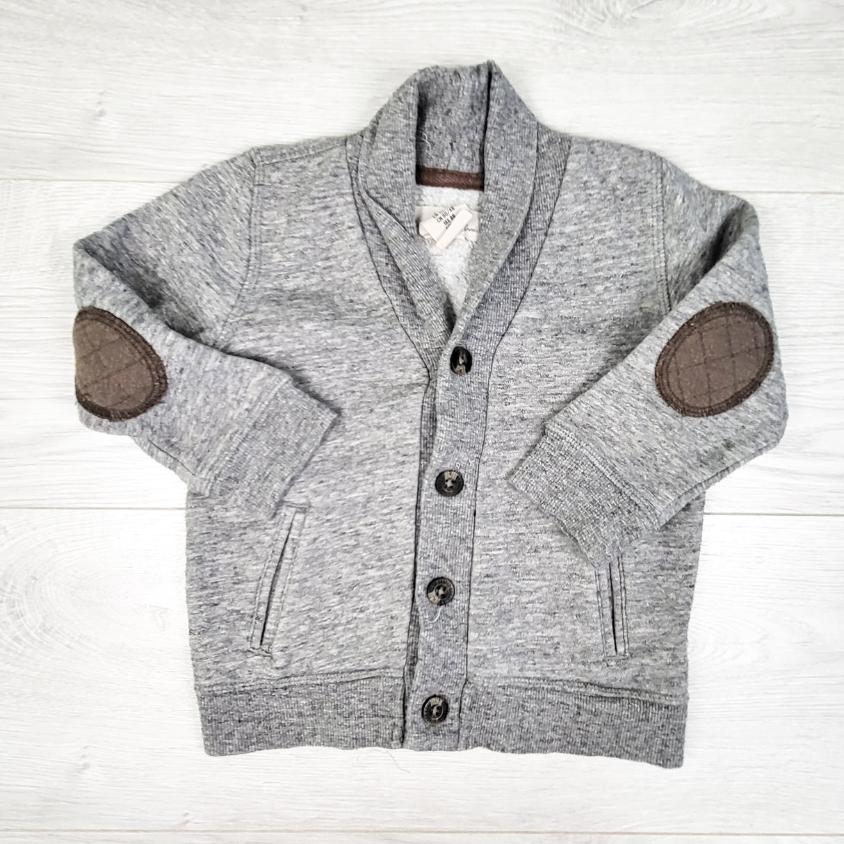 L.O.G.G. grey button down cotton cardigan. Size 12-18 months