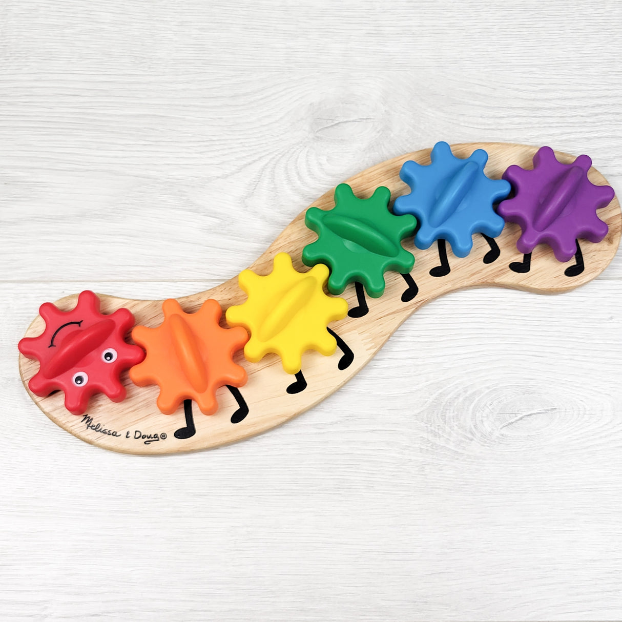Melissa & Doug Rainbow Caterpillar Gear Toy (sorry, no shipping)