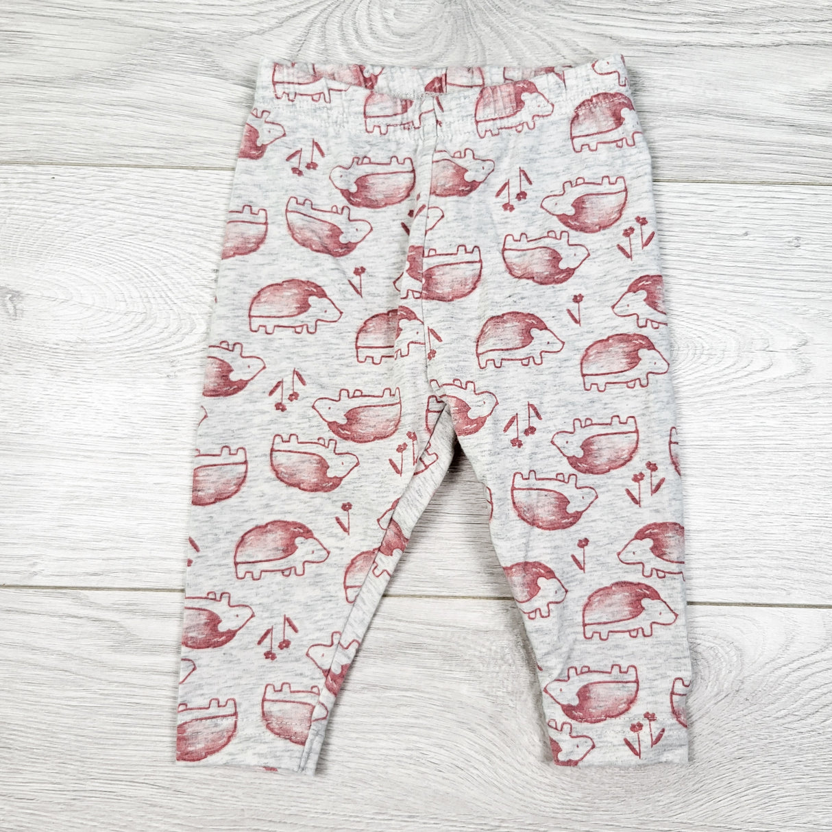 Child of Mine grey hedgehog leggings. Size 3-6 months