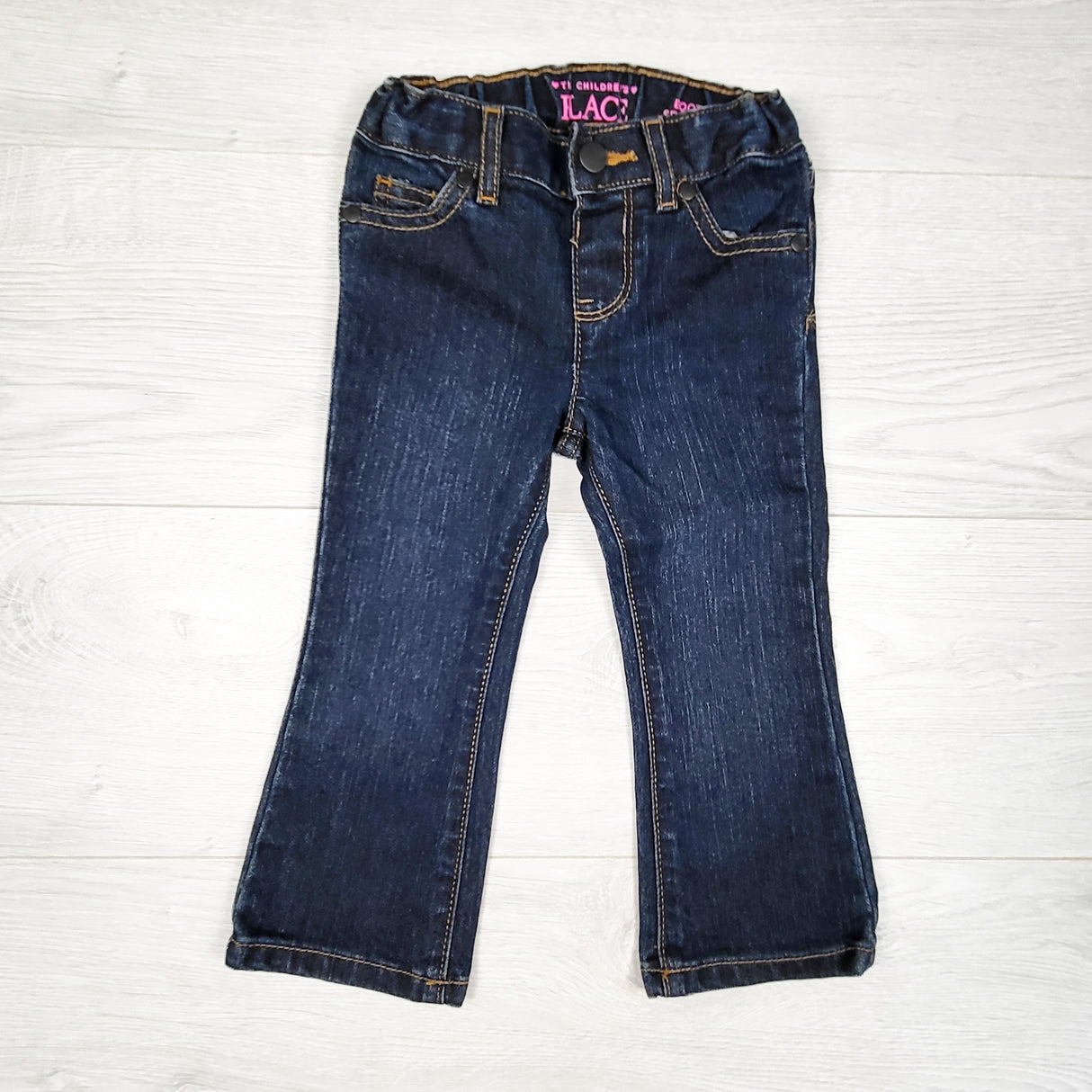 Children's Place dark wash boot cut jeans. Size 2T