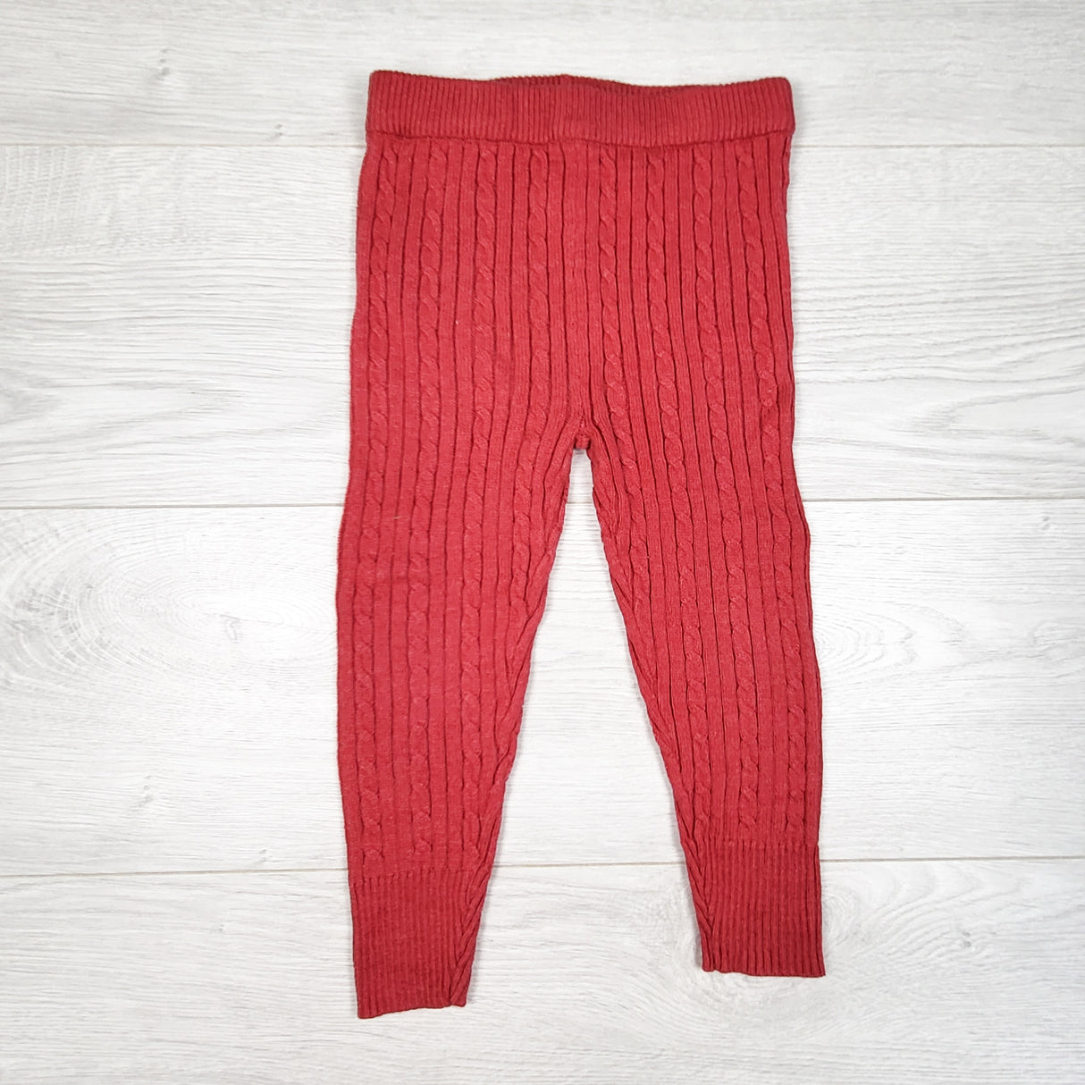 Joe red cable knit sweater leggings. Size 2T