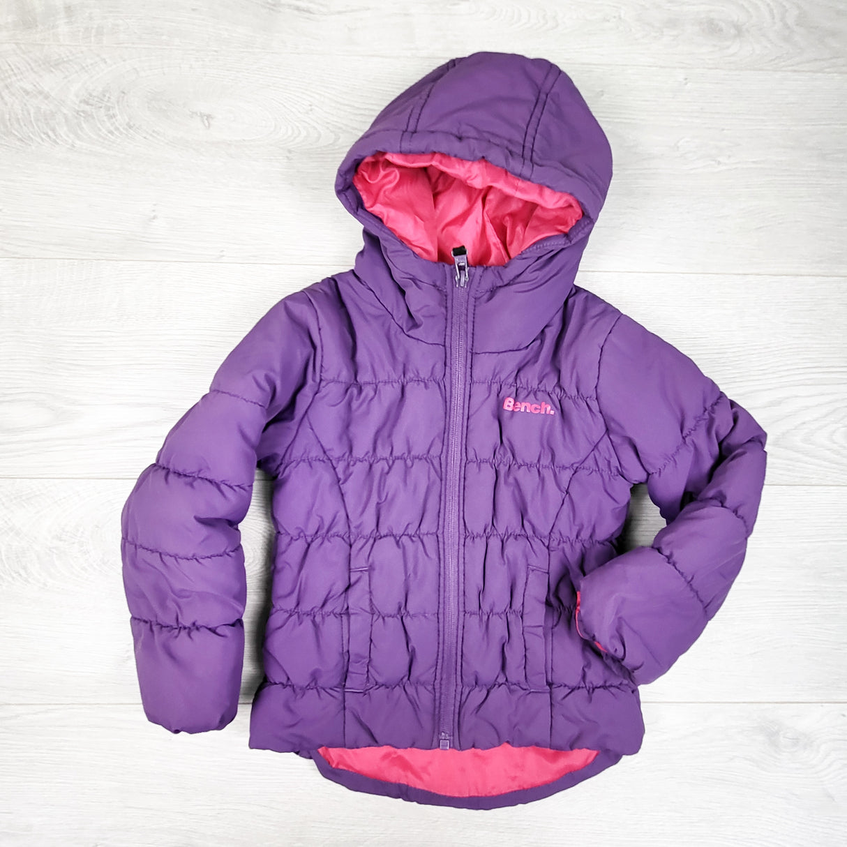 Bench purple quilted insulated jacket. Size 3/4T