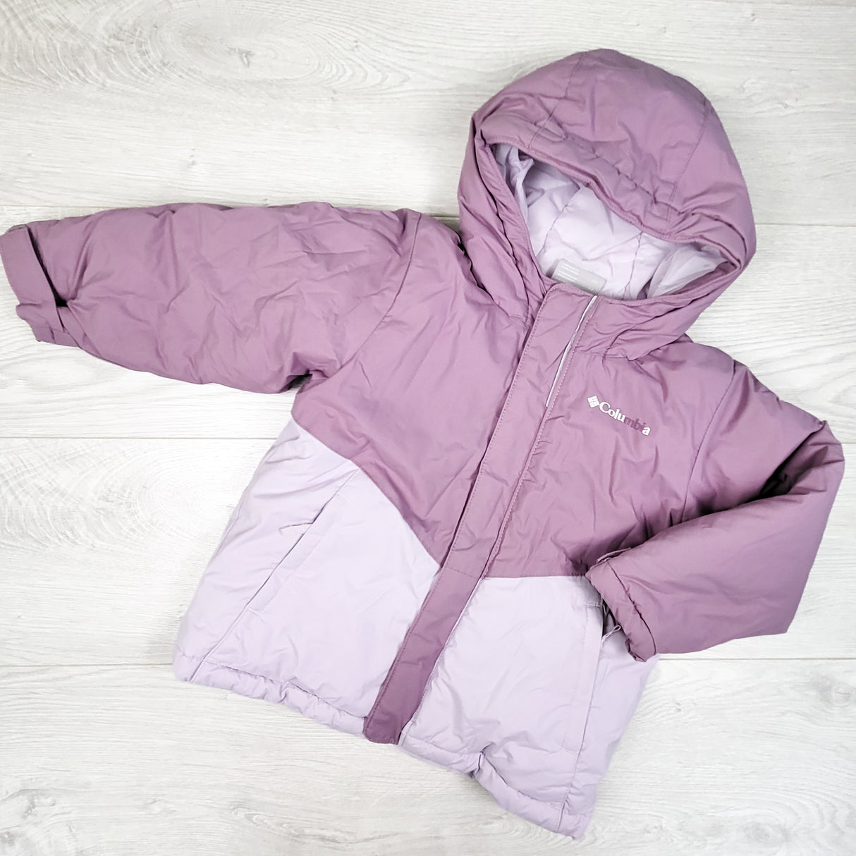 Columbia two-tone purple winter jacket. Size 3T - AS IS
