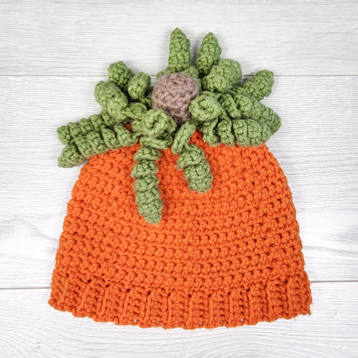Handmade pumpkin hat - seem toddler sized