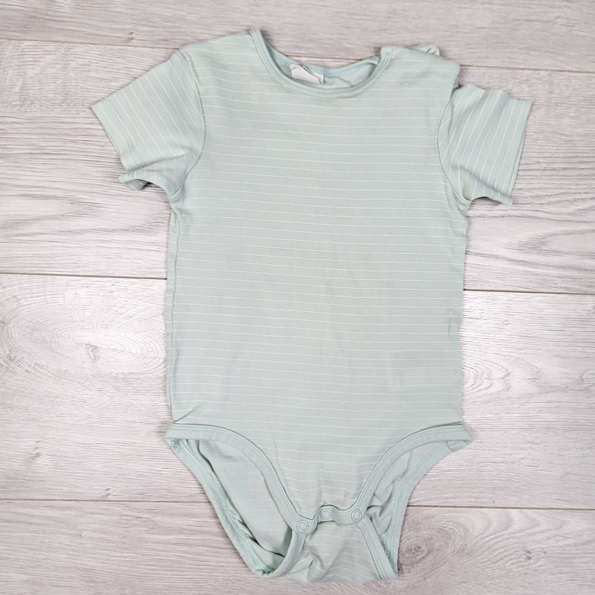 H and M mint striped bodysuit. Size 18-24 months