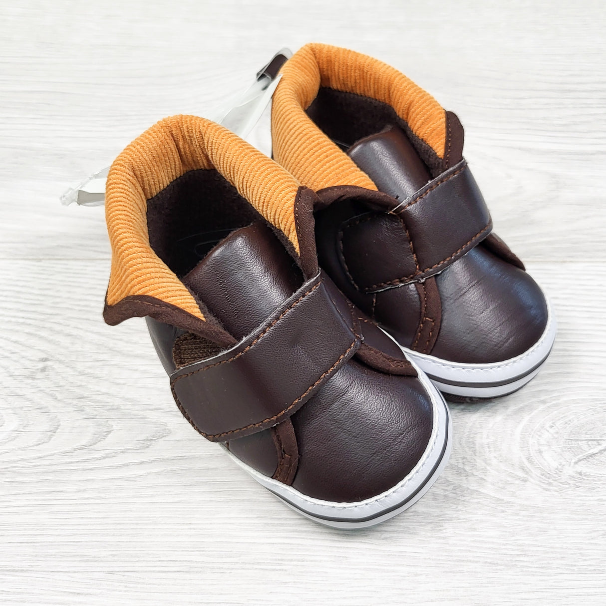 NEW - Little Me brown soft soled shoes. Size 2 (6-9 months)