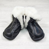 Jack and Lily black leather booties. Size 18-24 months (5.5 to 6.5 shoe size)