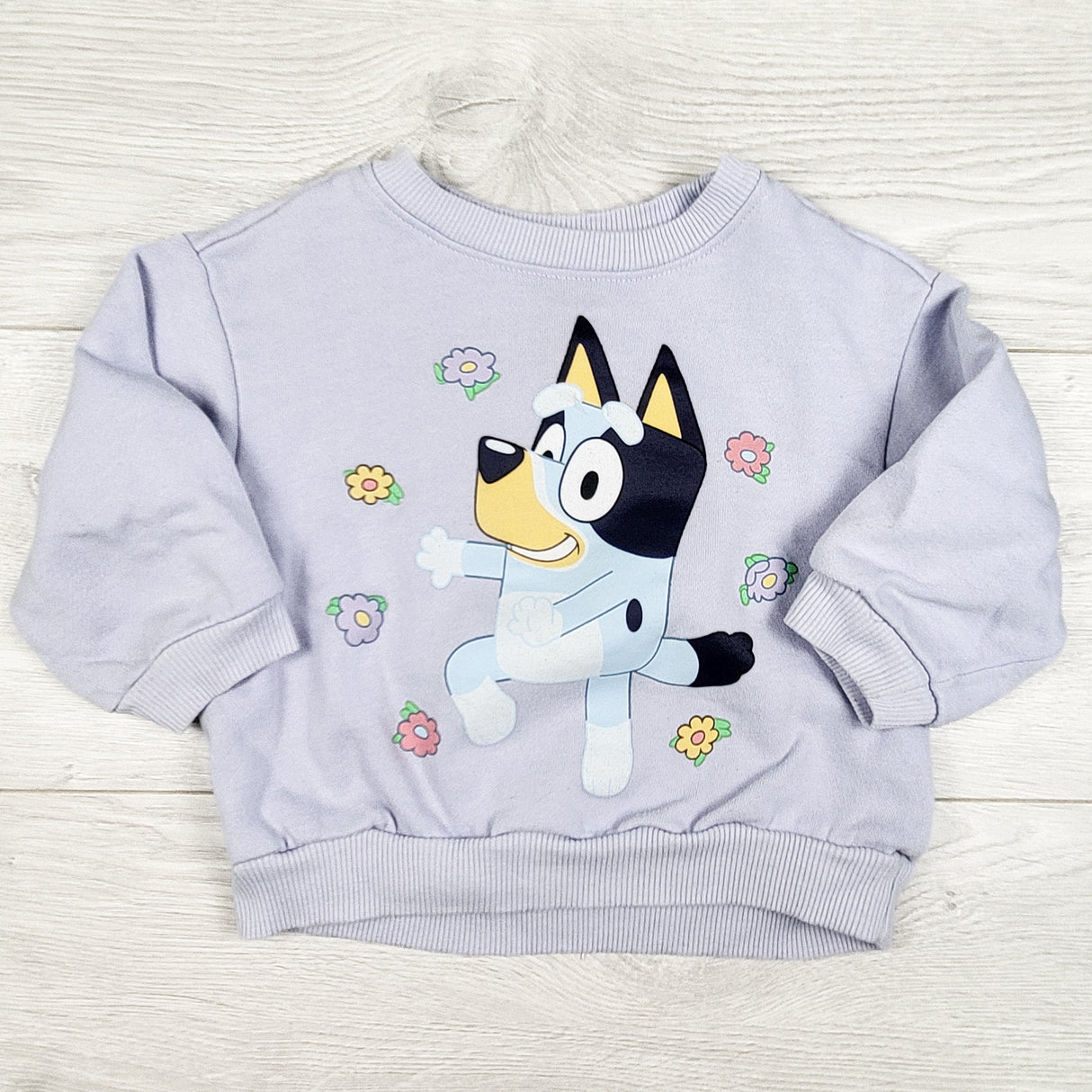 Bluey blue sweatshirt. Size 18-24 months - AS IS