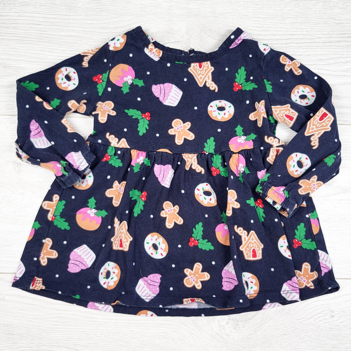 George navy holiday themed skater dress. Size 18-24 months