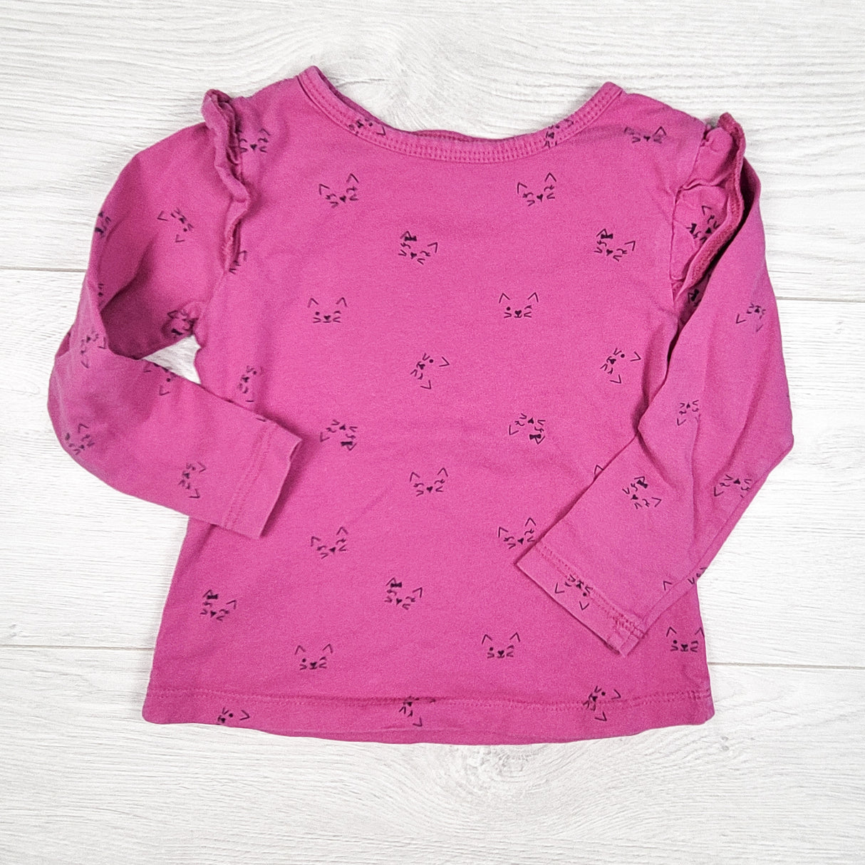 George pink long sleeve top with cats. Size 2T