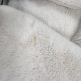 Old Navy white faux fur hooded jacket. Size 12-18 months - AS IS