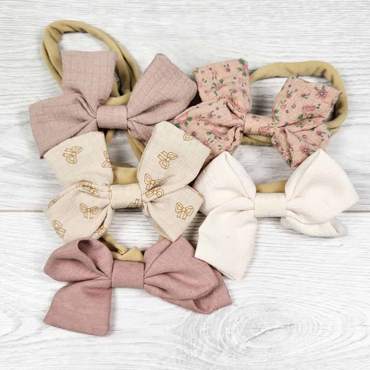 Lot of nylon bow headbands (5pcs)