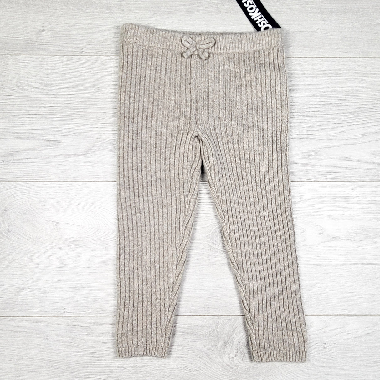 NEW - Oshkosh beige rib knit sweater pants. Size 2T