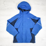 Paradox blue fleecy lined rain jacket. Size 6 - AS IS