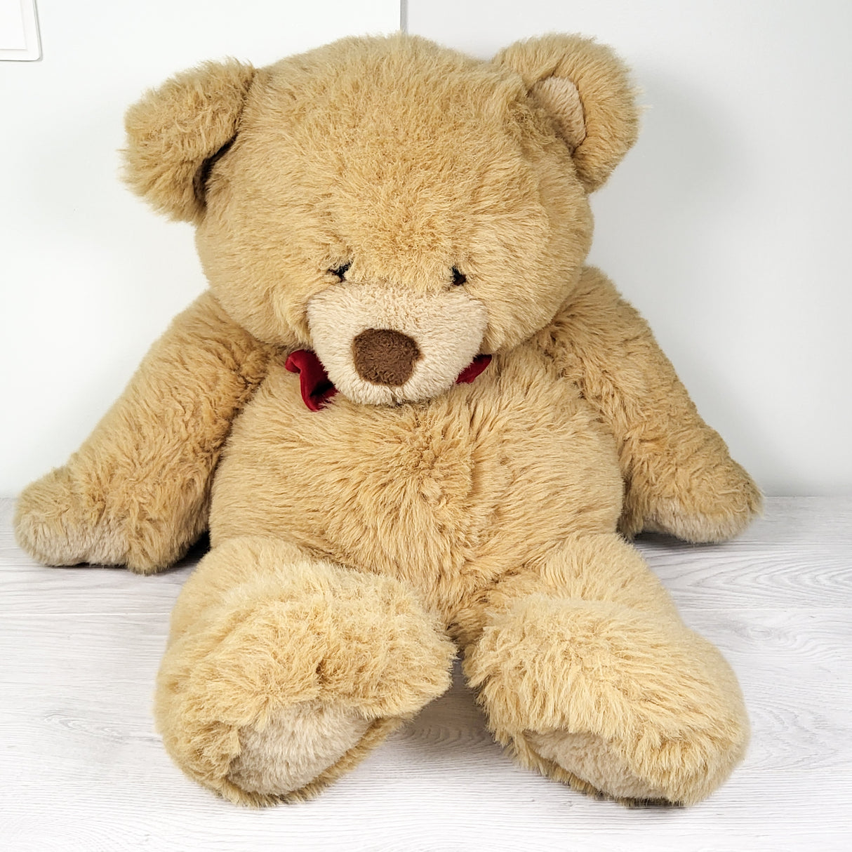 Very large plush teddy bear with bow tie (sorry, no shipping)