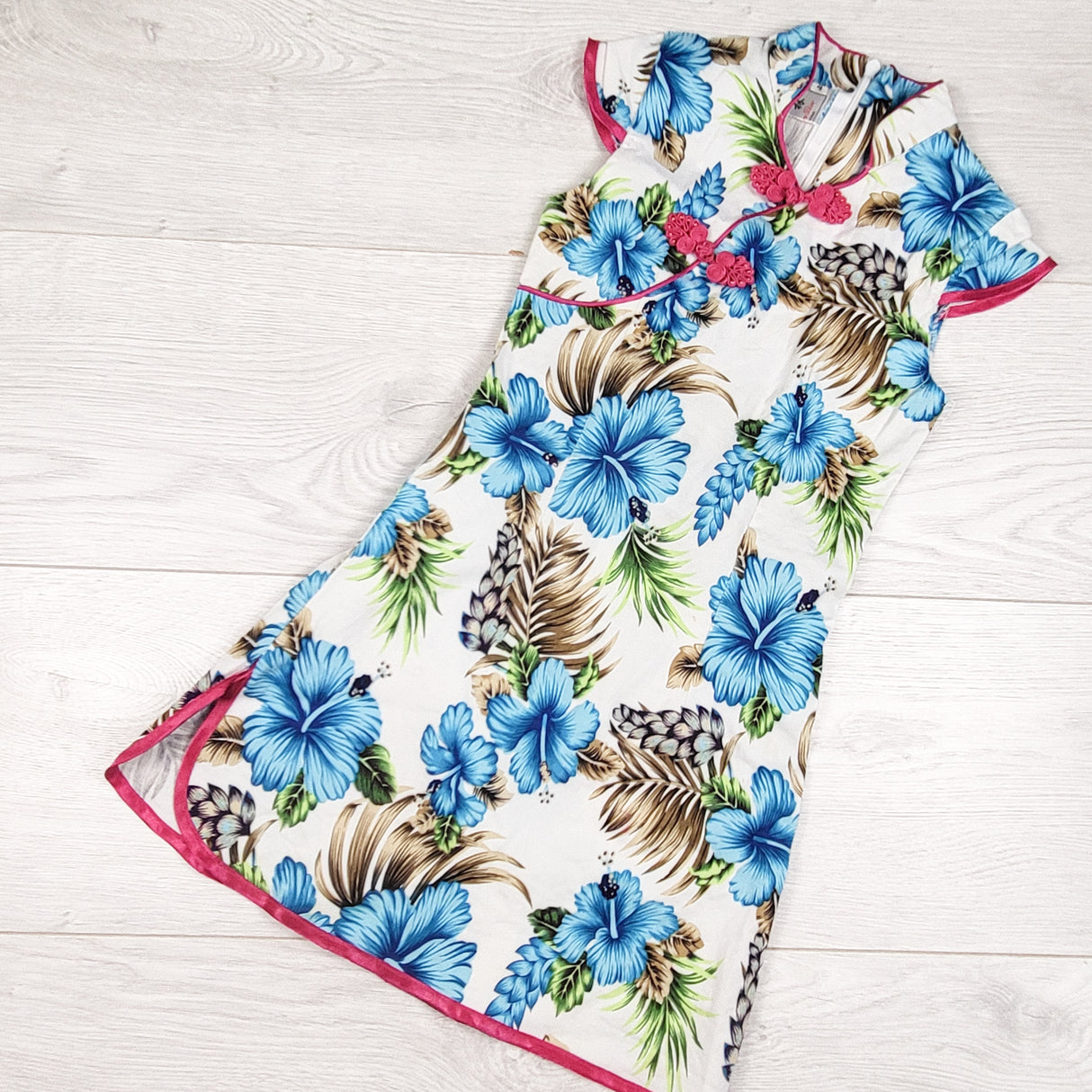 Lia Lin floral print kimono style dress. Size 4T