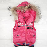 Vintage Y2K era New Balance puffer vest with real fur trim. Size 2T