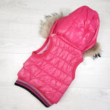 Vintage Y2K era New Balance puffer vest with real fur trim. Size 2T
