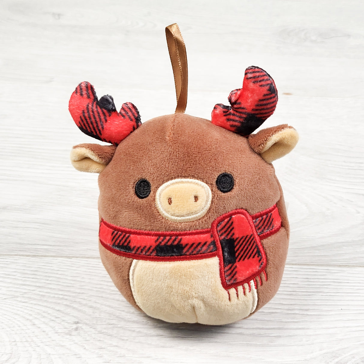 Squishmallows plush reindeer ornament