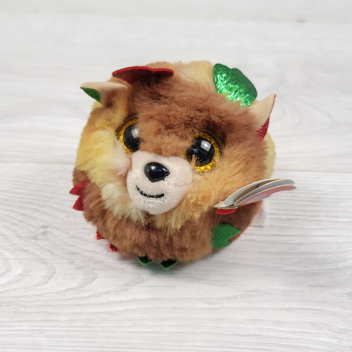 NEW - Ty Puffies Fudge the Christmas Reindeer plush