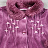 First Impressions plum purple velour jacket. Size 12 months