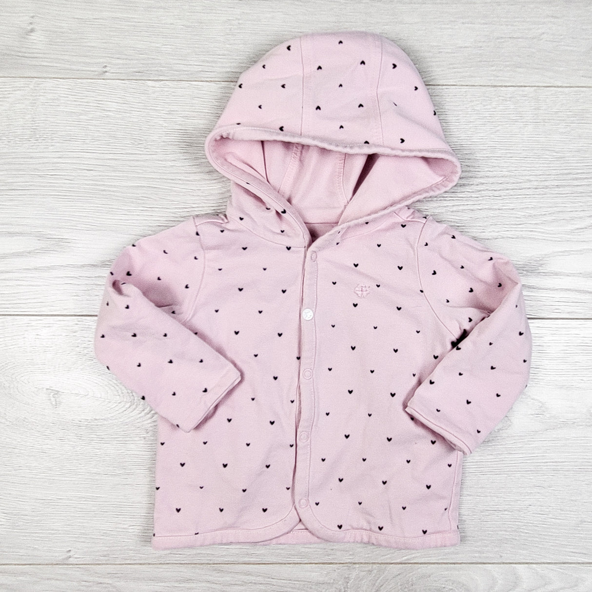 Noppies pink reversible hoodie. Sizes like 6 months
