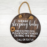 Shhhh, Baby Sleeping door hanger sign (sorry, no shipping)
