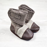 Nooks Design "Coco" felted wool booties. Size 4