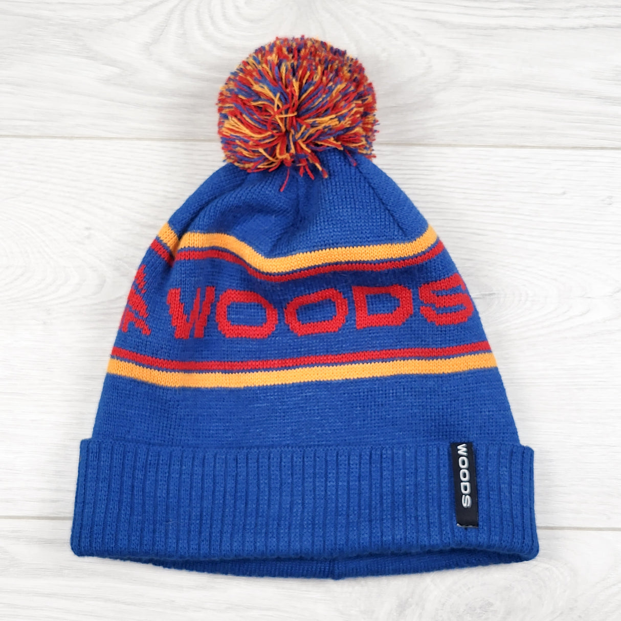 Woods retro look pom pom toque. One size fits all