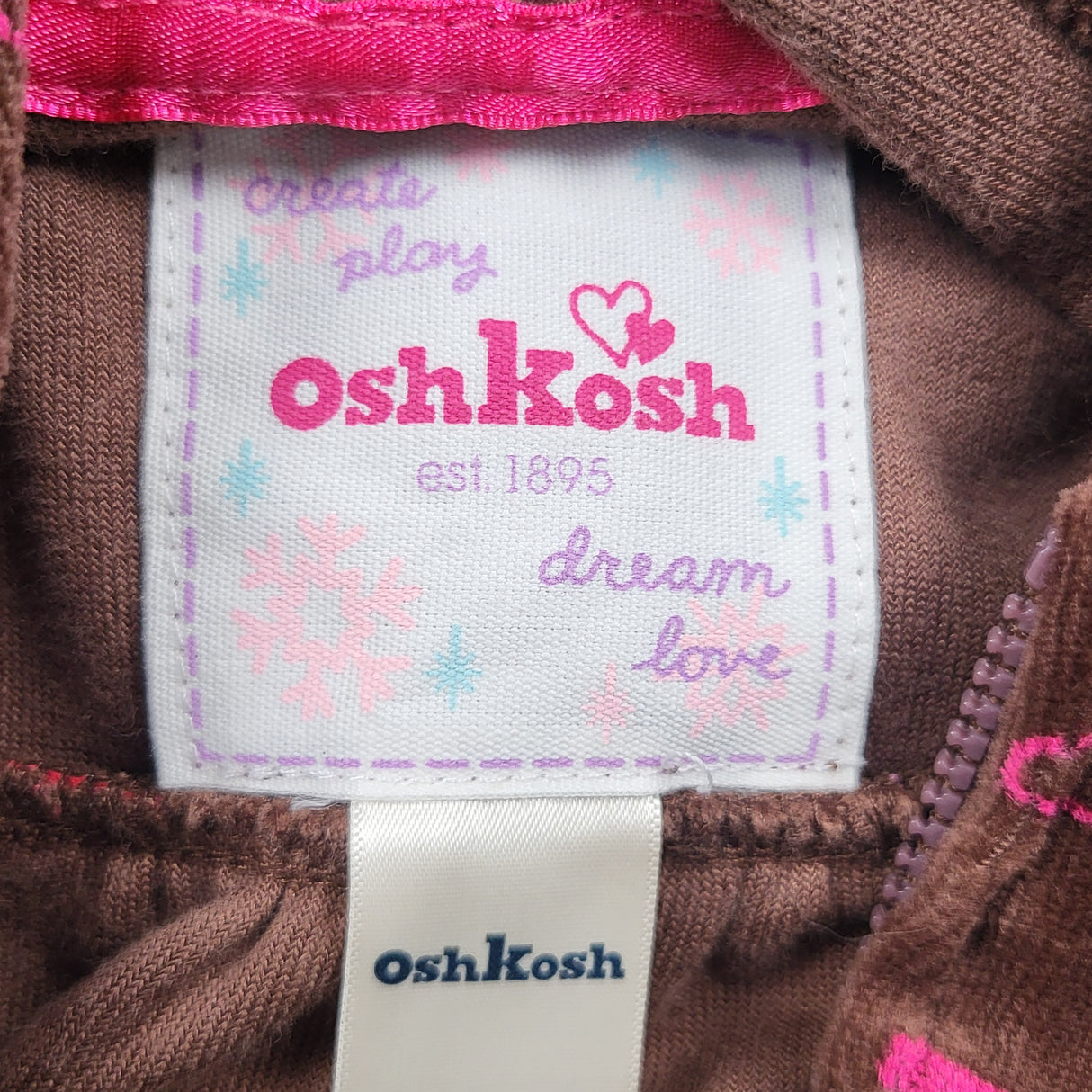 NEW - Oshkosh 2011 deadtock 2pc polka dot velour hoodie set. Size 18 months