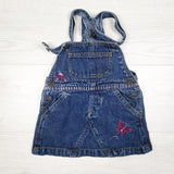 Teddy's Choice denim overall dress. Size 12 months