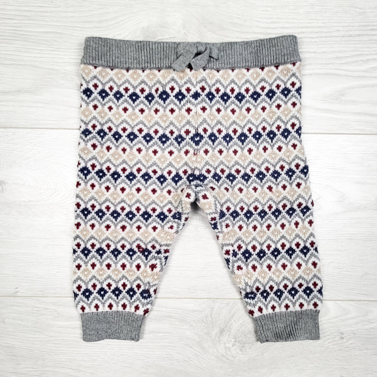 Janie and Jack Fair Isle pattern sweater pants. Size 6-12 months
