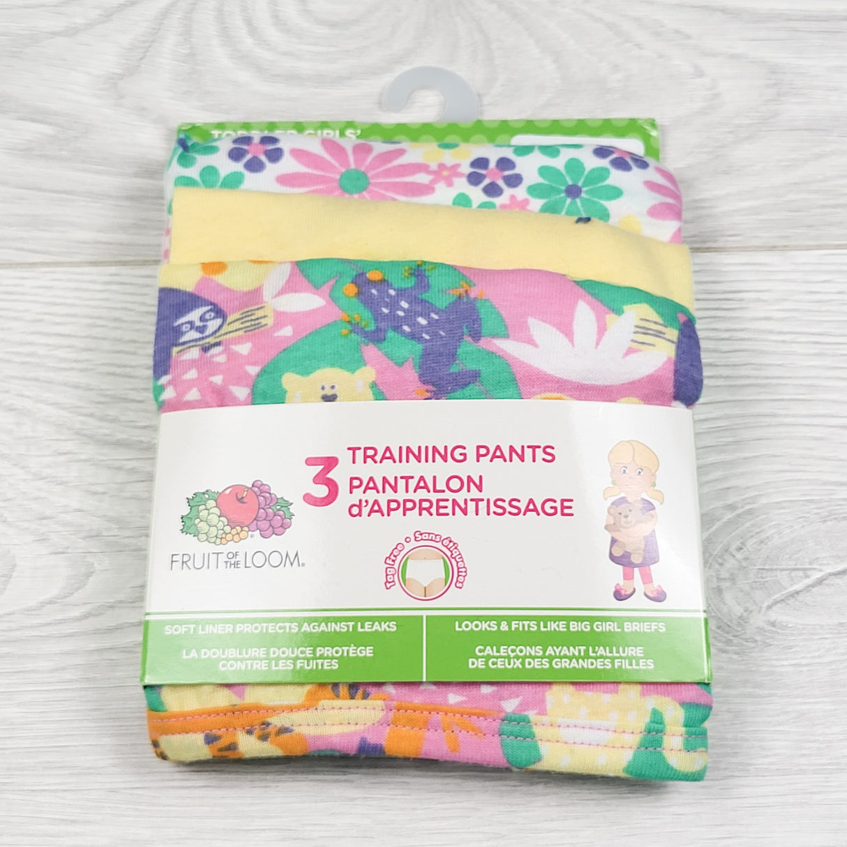NEW - Fruit of the Loom 3-pack training underwear. Size 2T