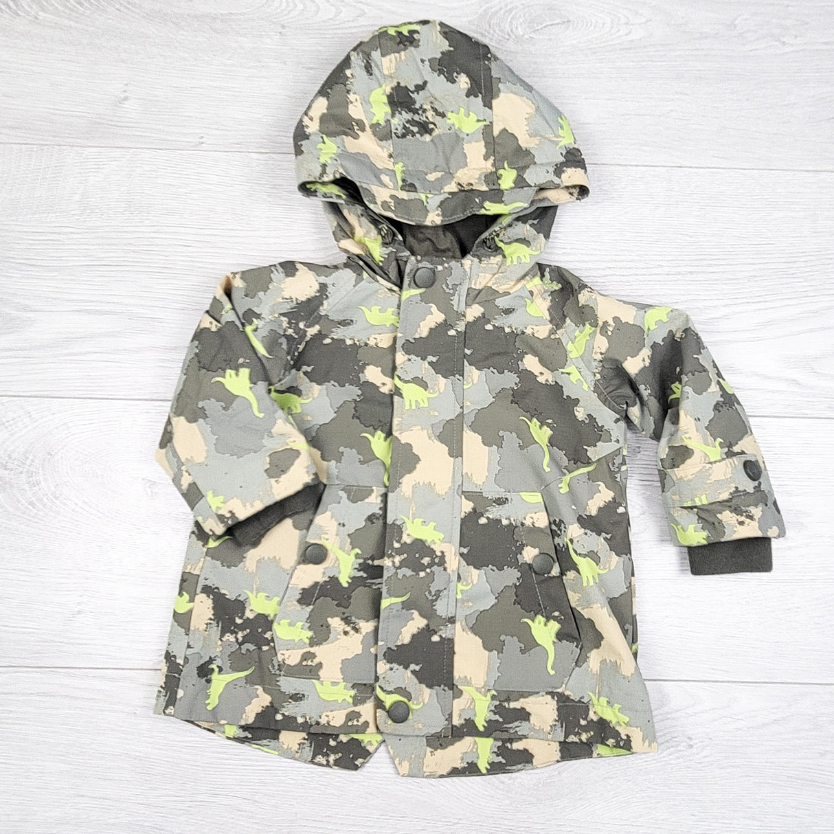 Dip camouflage jersey lined rain jacket. Size 3-6 months