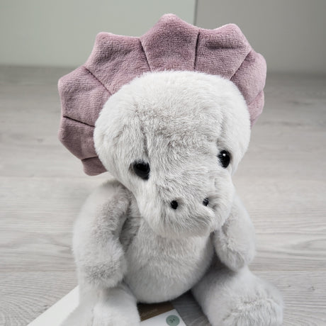 NEW -  Coco Village Grey Triceratops Dino Plush Toy