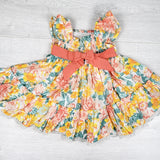 Joe floral print smocked cotton dress. Size 3-6 months