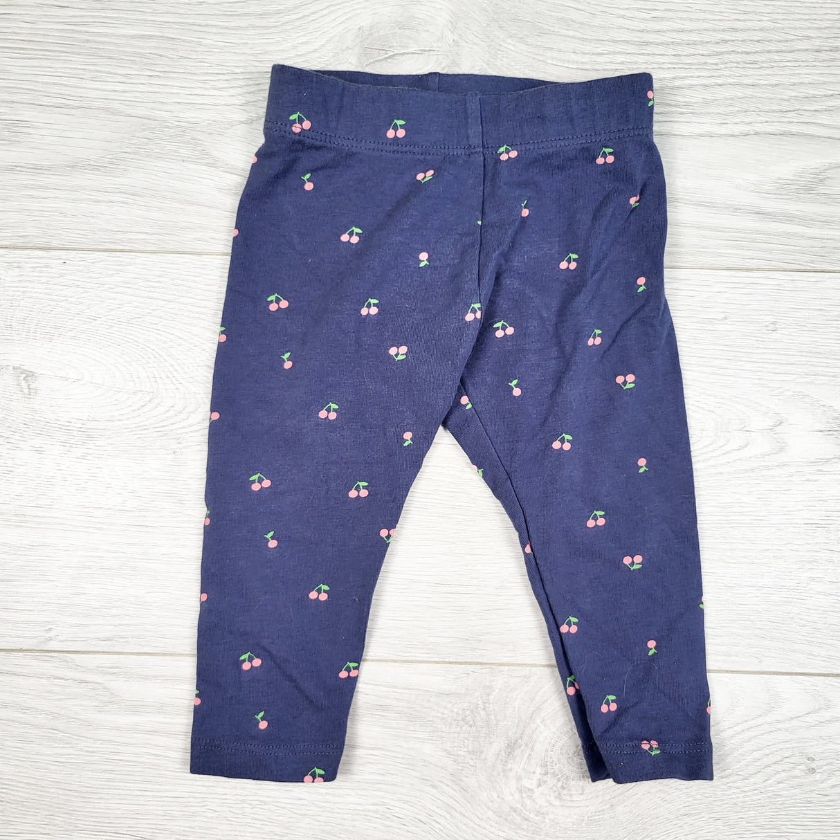George blue leggings with cherries. Size 6-12 months