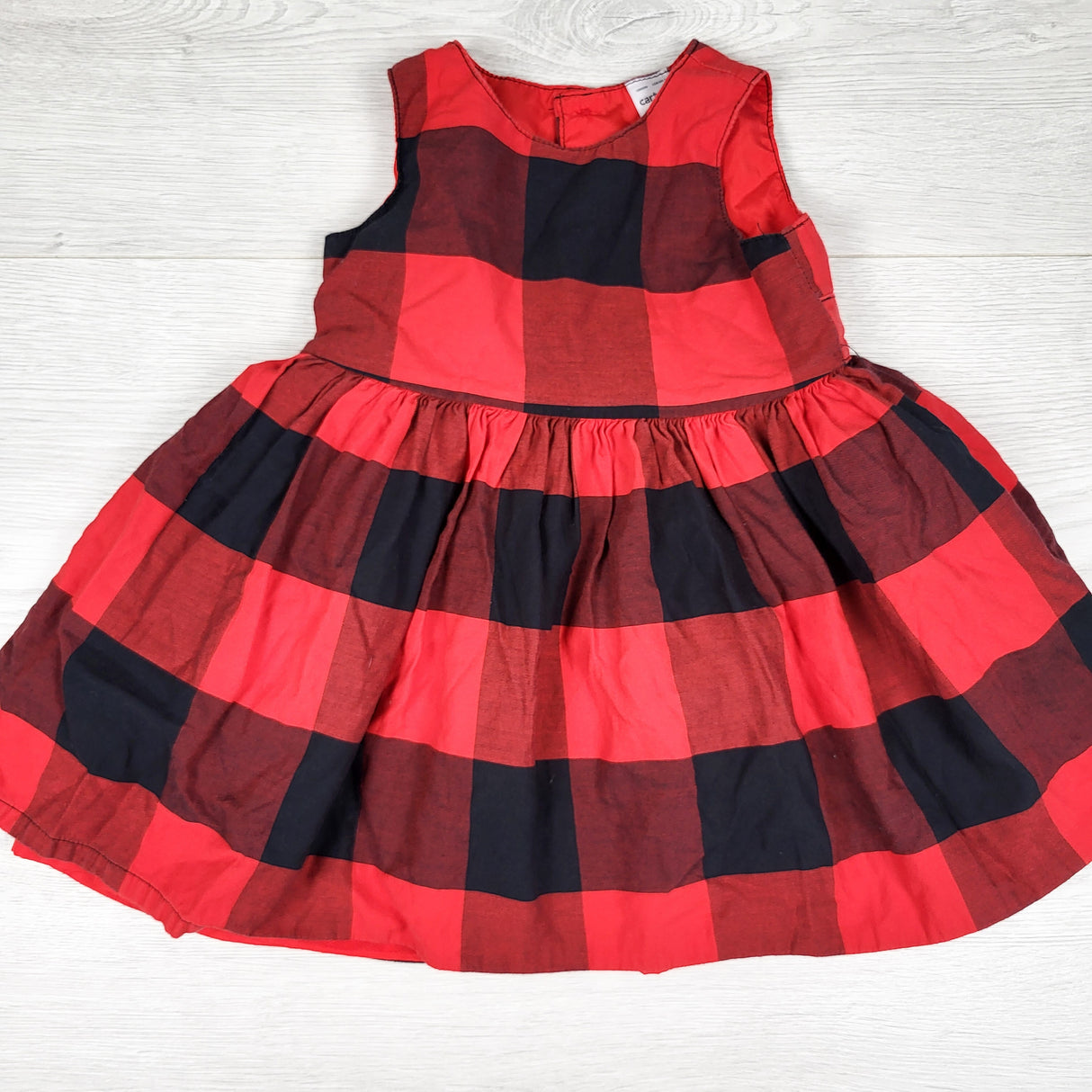 Carters red plaid special occasion dress. Size 9 months