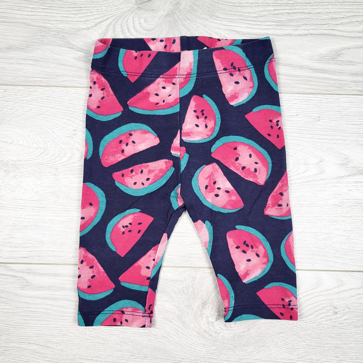Joe navy watermelon print leggings. Size 6-12 months