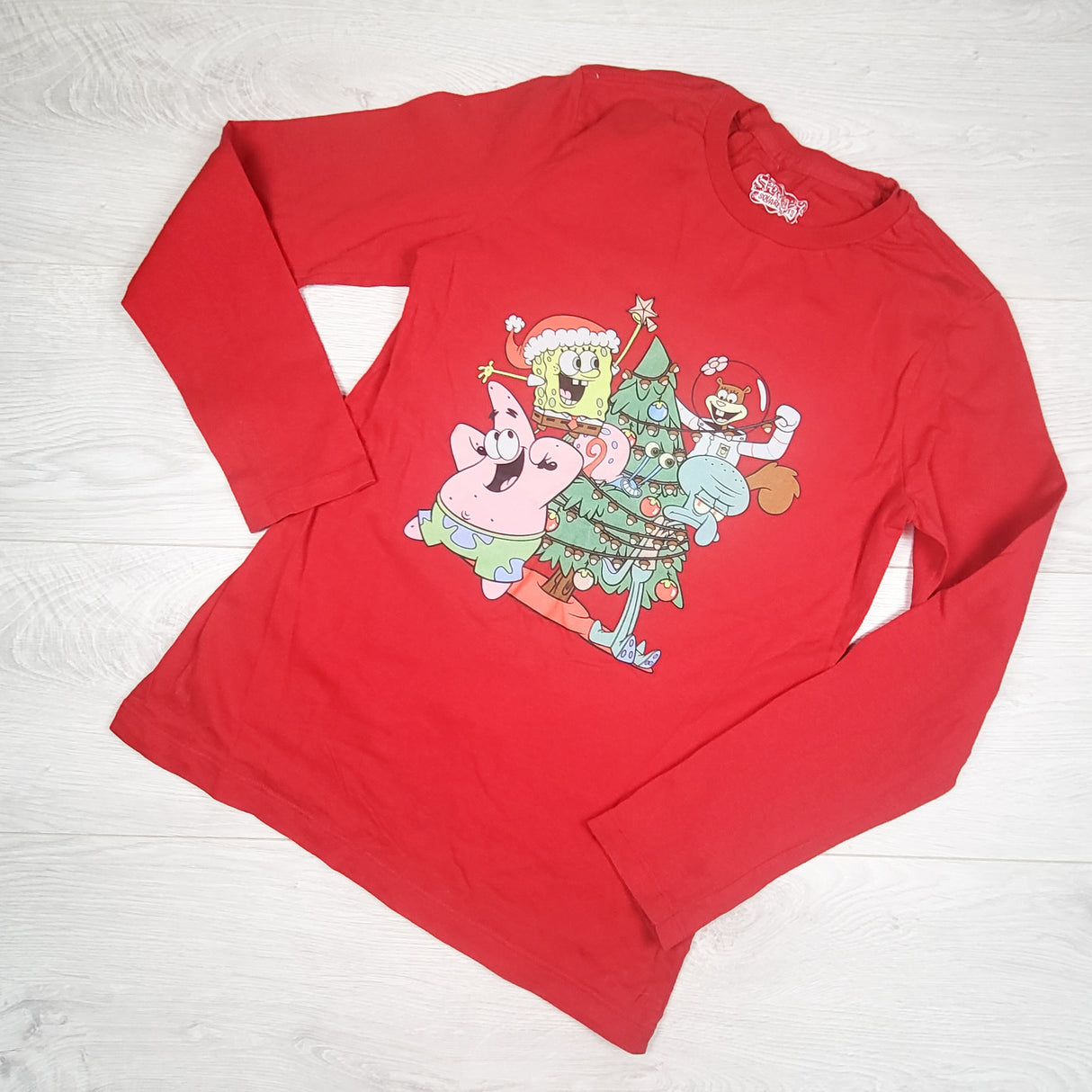 Spongebob Squarepants red Christmas t-shirt. Size 10/12