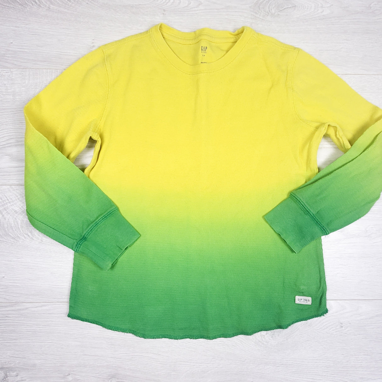 Gap yellow and green ombre style long sleeve top. Size small (6/7)