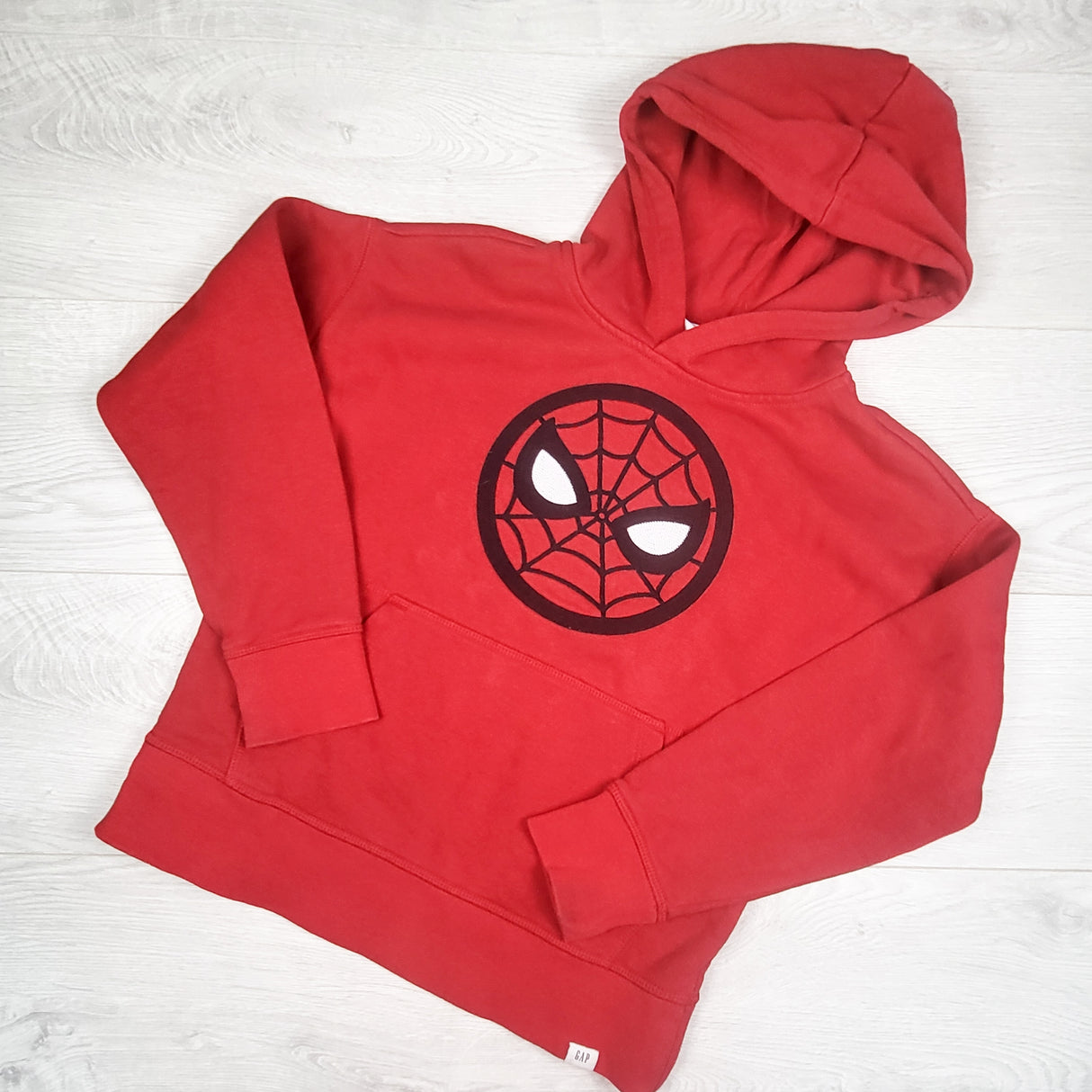Gap x Marvel red pullover Spider-man hoodie. Size 8 - AS IS